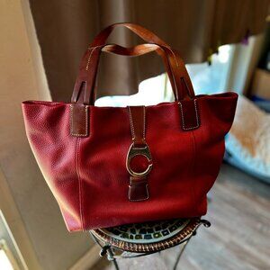 Dooney & Bourke Derby Pebble East West Shopper Red